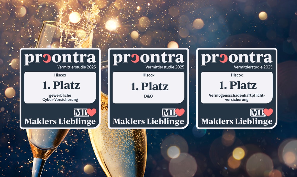 procontra-Auszeichnungen für Hiscox Versicherungen