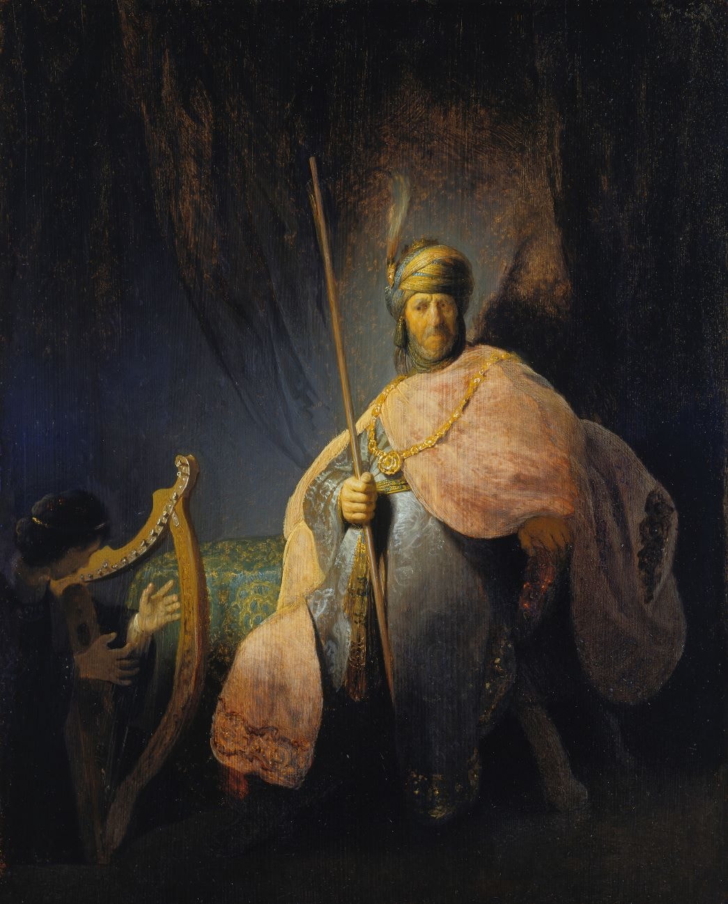 Rembrandt Harmensz. van Rijn, David spielt die Harfe vor Saul, 1630/31, Städel Museum, Frankfurt a. M.