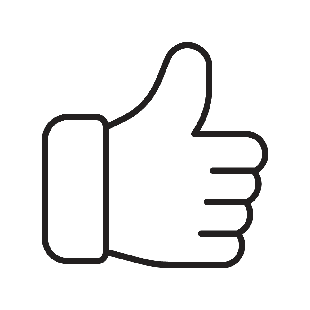 Icons Handzeichen Daumen nach oben